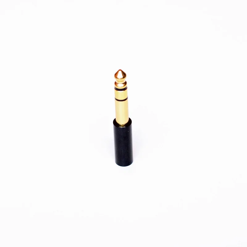 Plug-on jack adapter, 3.5 mm to 6.35 mm, with recess