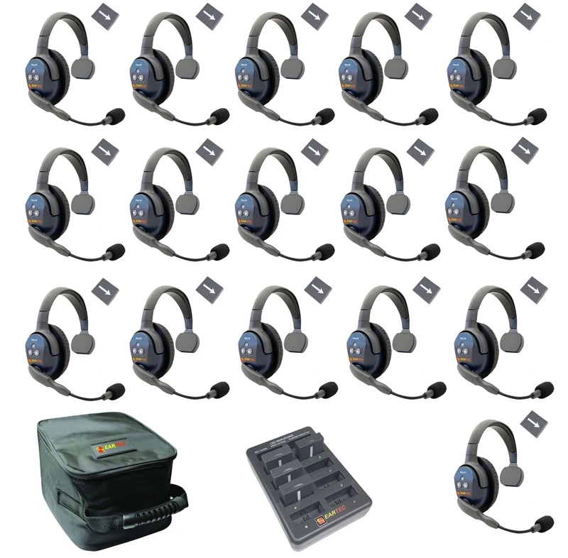 Eartec - Ultralite Pro16 Conjunto de 16 personas