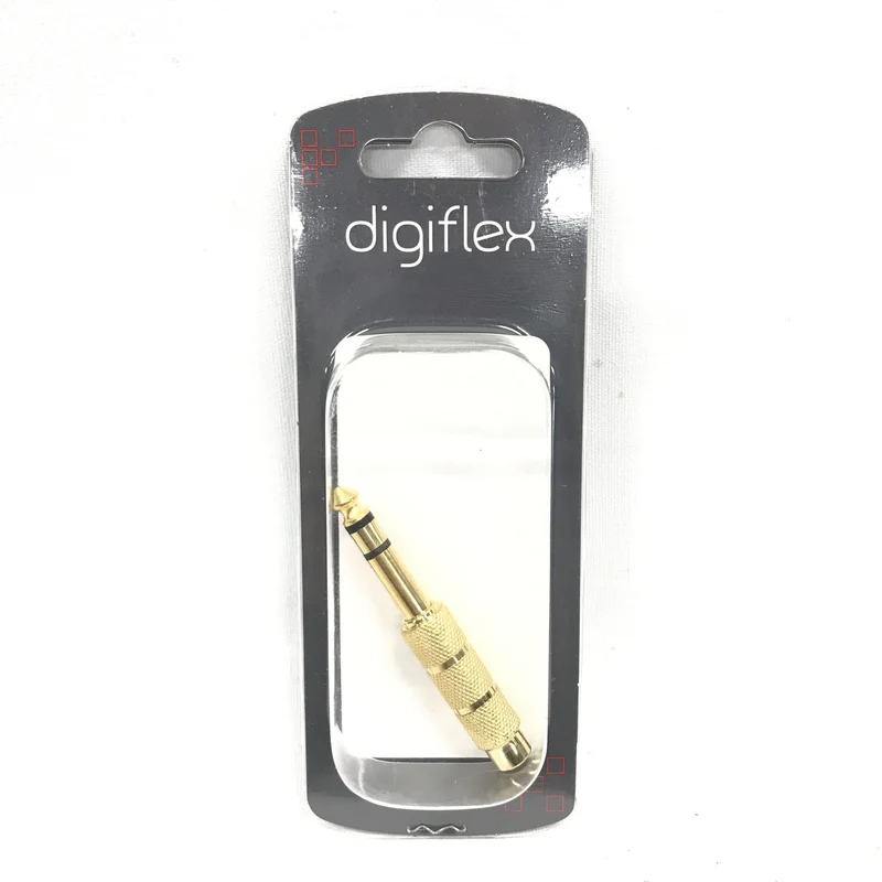 Digiflex HAA-SJ201 - Metal Inline Audio Adapter -1/4 TRS M to 1/4 TS F