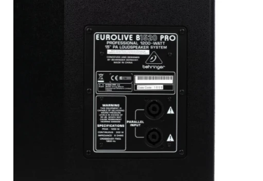 Behringer B1520-PRO Professional 1200 Watt 15" PA Loudspeaker System(PAIR) - OPEN BOX