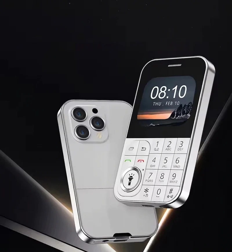 Mini Téléphone Portable V10 – Format « Card Phone » Ultra-Compact