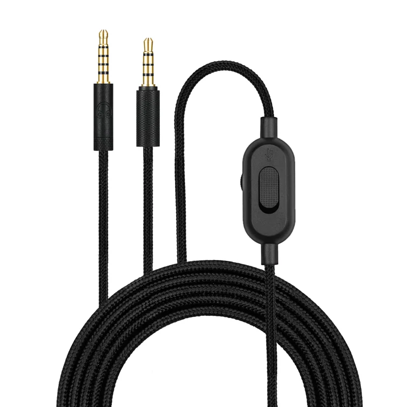 Kabel Audio Gantian Serasi dengan Logitech G Pro, G Pro X, G433, G233 – Kawalan Jauh Sebaris dengan Kawalan Bisu & Kelantangan