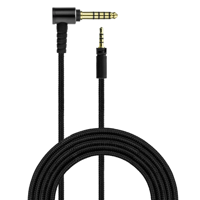 Kabel Audio Seimbang Serasi dengan Fon Kepala Sennheiser Momentum – Kunci Pusing 2.5mm hingga 4.4mm TRRRS Bicu Bersalut Emas Seimbang
