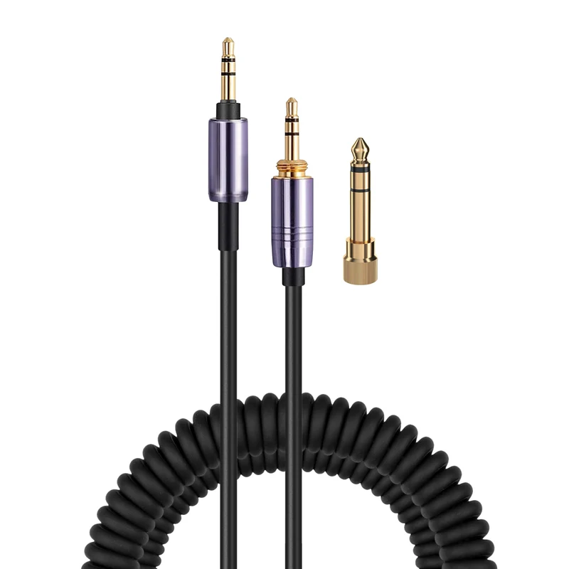 Câble audio spiralé de remplacement compatible avec Sony WH-1000XM5, 1000XM4, 1000XM3, 1000XM2, XB910N, CH700N, CH710N, MDR-XB950BT, XB950N1, 1000X