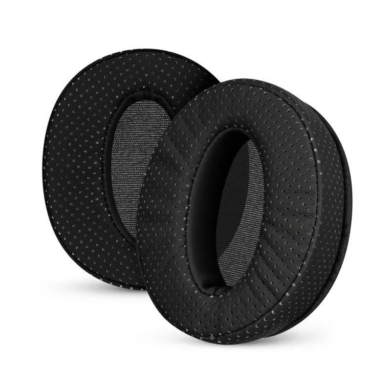 Coussinets d'oreille perforés de rechange pour casques Sennheiser HD4.50BT, HD4.50BTNC, HD450BT, HD4.50SE, HD4.40BT, HD4.30G, HD4.20S, HD458BT, HD450, HD400S et HD 350BT - Cuir PU et mousse à mémoire de forme