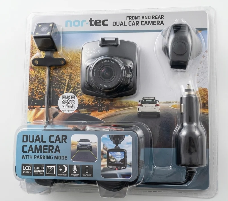 Caméra de Recul et Dashcam Avant/Arrière Nor-Tec - Écran 2.4" Full HD avec Mode Parking