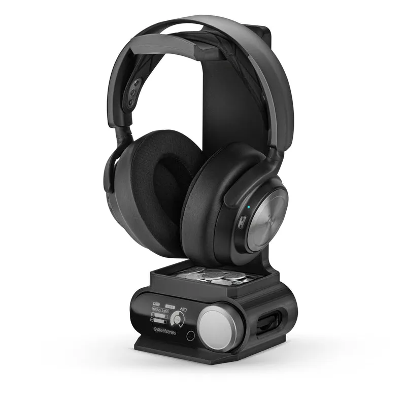 Penyangga Fon Kepala Direka untuk Fon Kepala Steelseries Arctis Nova Pro Wireless, Nova Pro Omni & Nova Elite dengan Dok untuk Stesen Pangkalan Tanpa Wayar