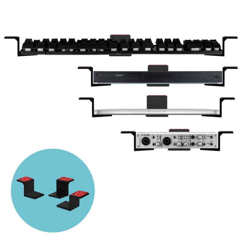 Pelekat Di Bawah Meja Lekap Pemegang Komputer Riba, Sehingga 1.9” / 48mm Tebal, Untuk Komputer Riba Penghala Macbook Tablet Permukaan iPad & Banyak Lagi