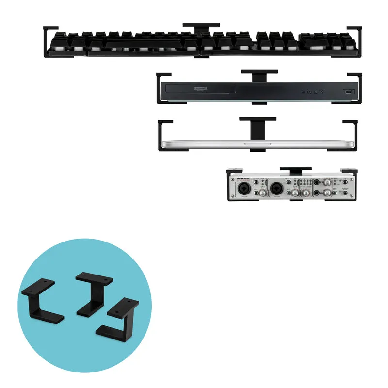 Pemegang Pelekap Komputer Riba Di Bawah Meja, Skru Masuk, Peranti sehingga 1.7" Tebal Untuk Komputer Riba Penghala Macbook Permukaan iPad Tablet & Banyak Lagi