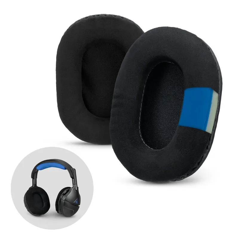 Coussinets de casque de jeu améliorés - Petit ovale - Micro suède avec gel de refroidissement et mousse à mémoire de forme pour Steelseries, Hyperx, Sony MDR-7506, AKG, Turtlebeach, Sennheiser et plus (Micro suède)