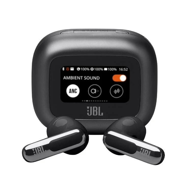 JBL Live Flex 3 | Casque intra-auriculaire - Sans fil - Réduction du bruit - Écran tactile 1,45" - Noir