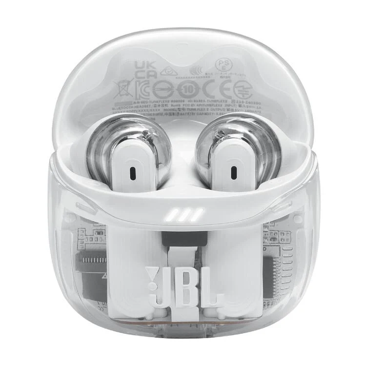 JBL Tune Flex 2 | Casque intra-auriculaire - 100% sans fil - Bluetooth - Réduction du bruit - 6 microphones - IP54 - Ghost White