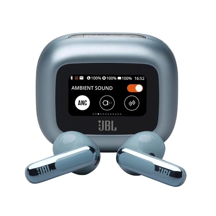 JBL Live Flex 3 | Casque intra-auriculaire - Sans fil - Réduction du bruit - Écran tactile 1,45" - Bleu