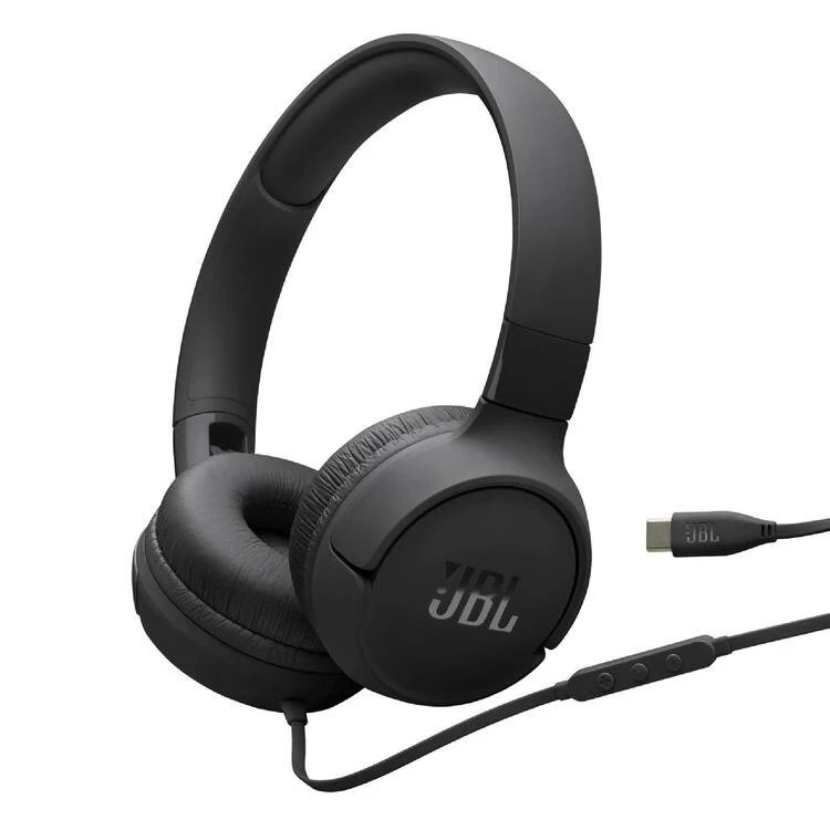 JBL Tune 520C | Casque supra-auriculaire - USB-C - Bluetooth - Noir
