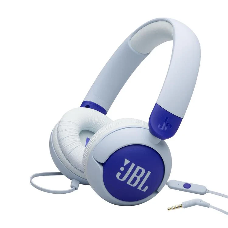 JBL JR320 | Casque circum-aural filaire pour enfants - JBL Safe Sound - Microphone - Bleu