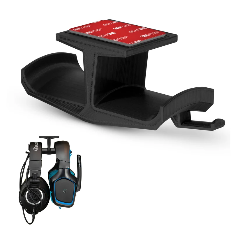 Ultra-T - Support de suspension pour casque double sous le bureau