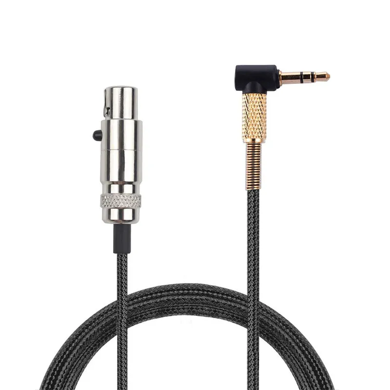 Kabel Jalinan Gantian untuk AKG K702, K271s, K240s, K712 & Q701, Dengan Penyambung Audio 3.5mm Kepada Mini-XLR - 1.2M / 47”