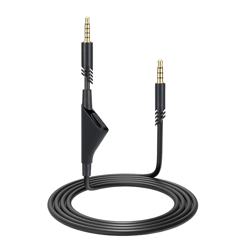 Câble audio de remplacement pour casque Logitech Astro A10, A30, A40,A50 avec commande de sourdine en ligne - 2M / 78"
