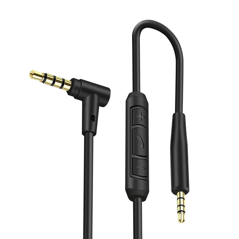 Kabel Audio Gantian untuk Fon Kepala BOSE NC700 QC25 QC35 QC45 dengan Mikrofon dalam talian & Kawalan Jauh, 1.5mt / 59”