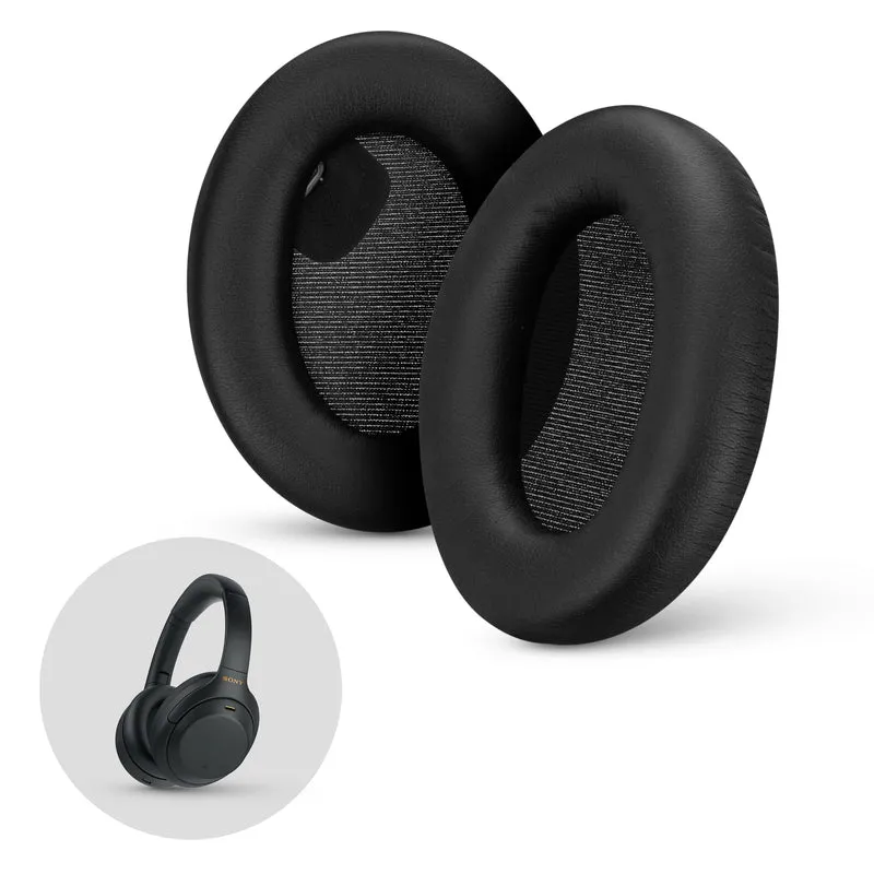 Pad Telinga Gantian Sony WH-1000XM4 - Kusyen Pad Telinga Kulit PU Lembut & Busa Memori Untuk Keselesaan Tambahan, Pemasangan Mudah & Pantas