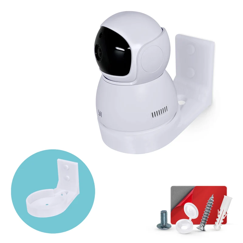 Lekap di Dinding Untuk YI Dome Guard Pet & Baby Indoor Camera, Mudah Dipasang Pendakap Pemegang Pelekat, Kurangkan Bintik Buta & Kekacauan