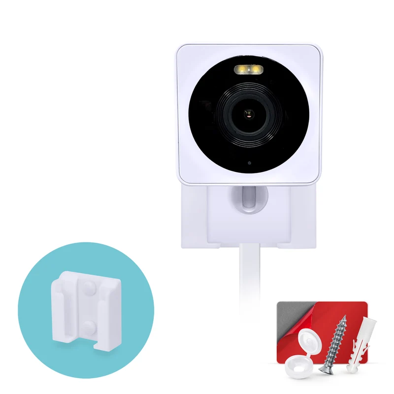 Support mural pour caméra Wi-Fi WYZE Cam OG intérieure/extérieure 1080p, support de support de caméra de sécurité, réduit les angles morts et l'encombrement