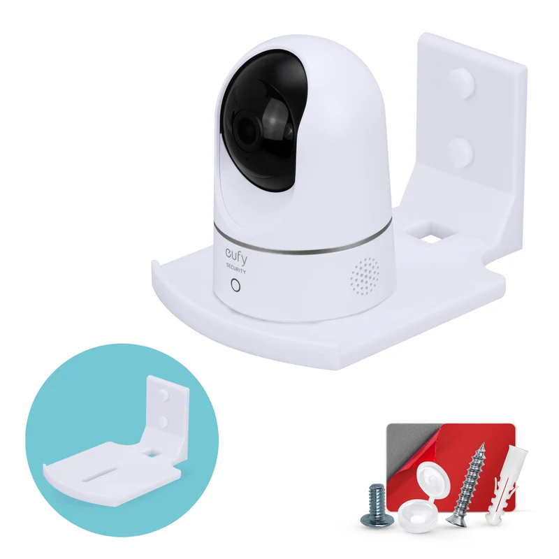 Pemegang Dinding Monitor Bayi & Kamera Keselamatan Segi Empat untuk Eufy, Wyze, Wansview, Blink, TP Link, Ring & Banyak Lagi - Pelekat & Pemasangan Skru, Pendakap Pemegang Mudah Dipasang (W05)