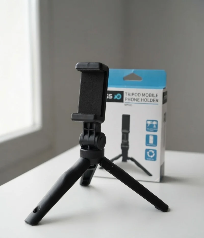 Mini Trépied & Support Téléphone Portable POSS MPH21 - Poignée Main & Rotation 360°
