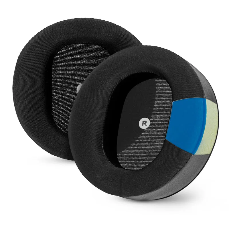 Coussinets d'oreille de rechange hybrides et inclinés pour casques Audeze Maxwell (GEN 1), en gel souple, tissu respirant doux et soyeux avec cuir PU et mousse à mémoire de forme
