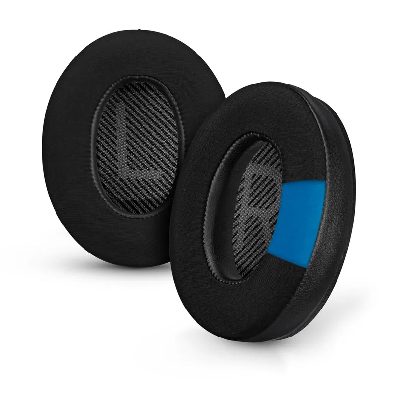 Pad Telinga Pengganti Hibrid untuk Fon Kepala Tanpa Wayar Bose QuietComfort 35 (QC35), Gel Lembut, Fabrik Bernafas dengan Kulit PU & Buih Memori
