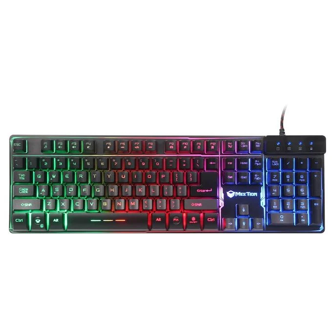 Meetion Clavier de jeu rétroéclairé arc-en-ciel K9300-French