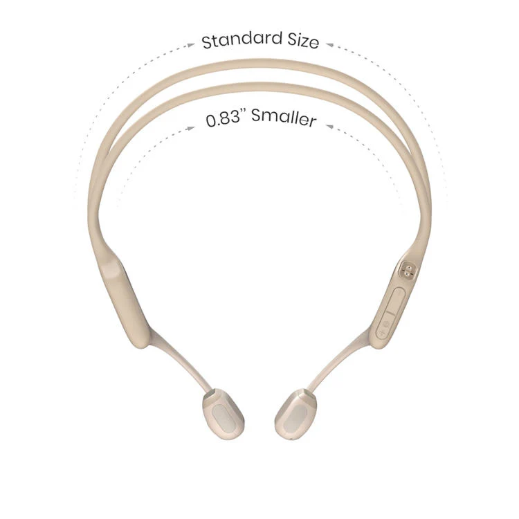 SHOKZ OpenRun Pro Mini | Ecouteurs à conduction osseuse - Sport - Bluetooth - 10 heures d'autonomie - Beige