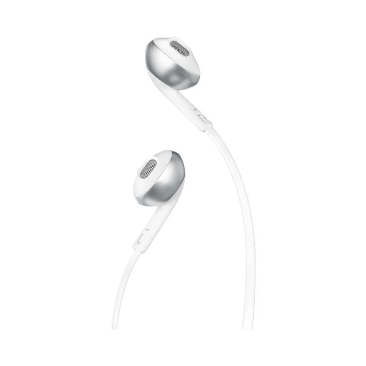 JBL Tune 205 | Casque intra-auriculaire filaire - JBL Pure Bass - Microphone - Chrome