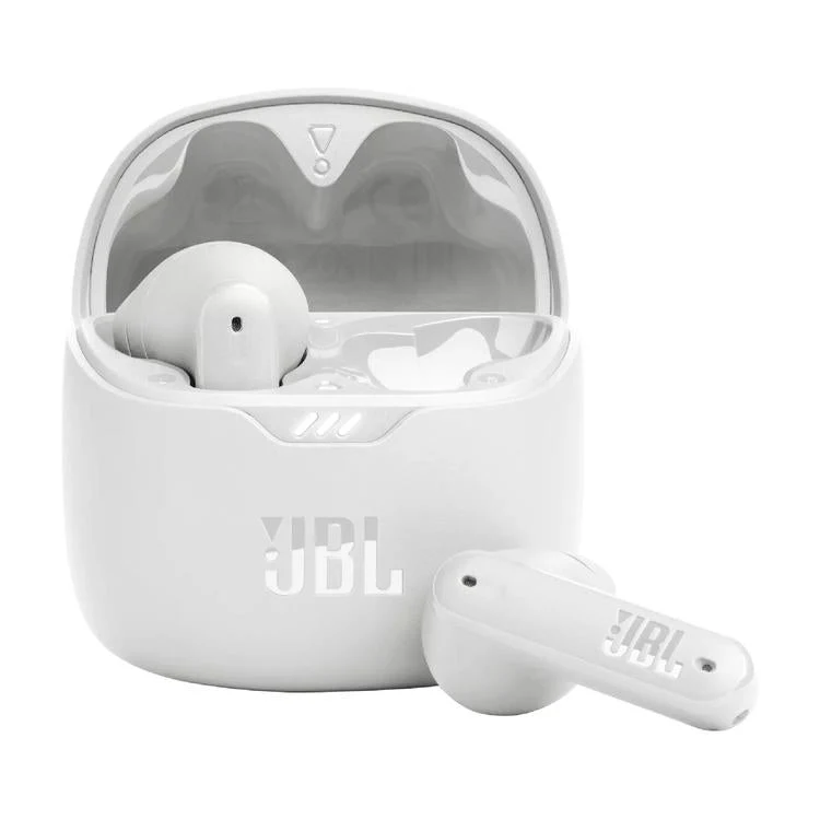 JBL Tune Flex | Casque intra-auriculaire - Vraiment sans fil - Bluetooth - Réduction du bruit - Design autocollant - IPX4 - Blanc