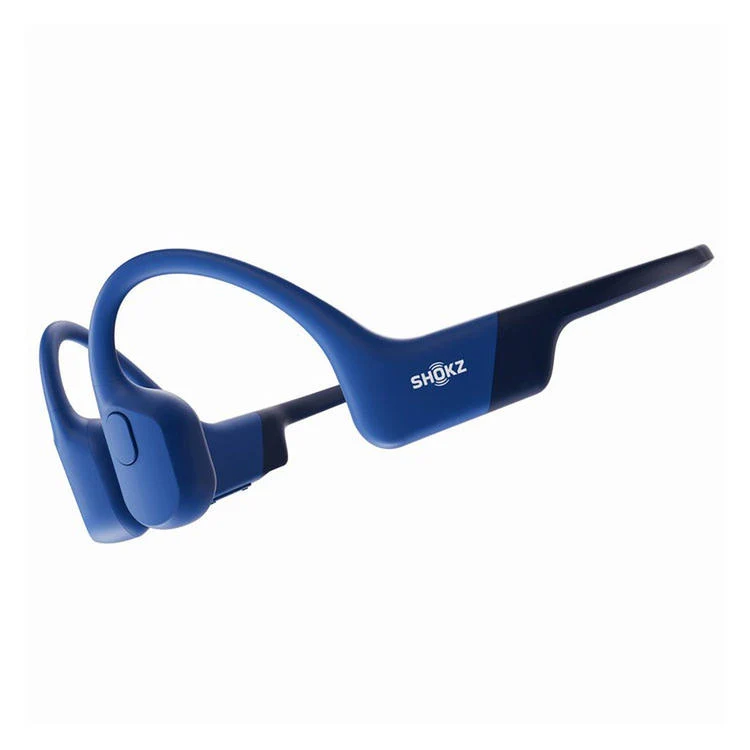SHOKZ OpenRun Mini | Écouteurs à conduction osseuse - Sport - Bluetooth - 8 heures d'autonomie - Bleu