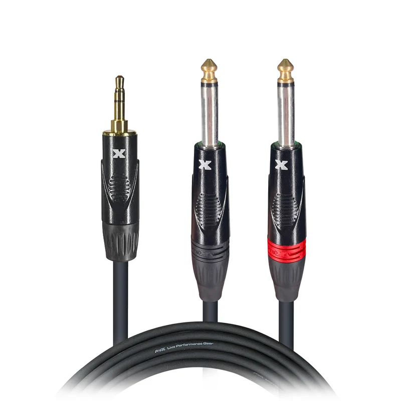 Pro X 10 Ft. Unbalanced 3.5mm. Mini-TRS to Dual TS-M High Performance Audio Y Cable (Open Box)