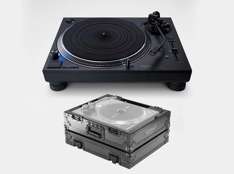 Technics SL-1210GR2-K Direct-Drive Turntable + Odyssey Black Label Flight Case