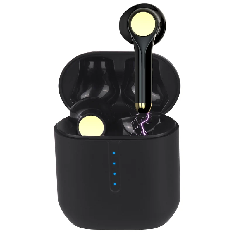 Ecouteurs Bluetooth sans Fil - Noir embouts dores
