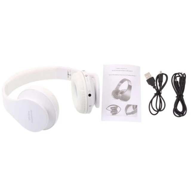 White Foldable Bluetooth Headset