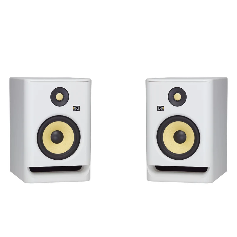 KRK ROKIT RP7 G4 Professional Bi-amp Studio Monitor (White Noise) - Pair