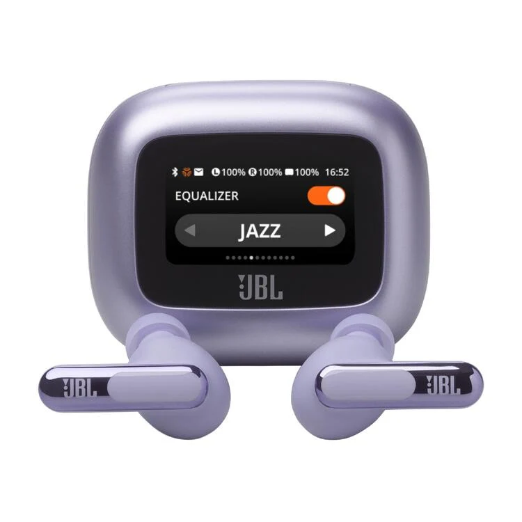 JBL Live Beam 3 | Casque intra-auriculaire - Écran tactile LED 1,45" - Violet