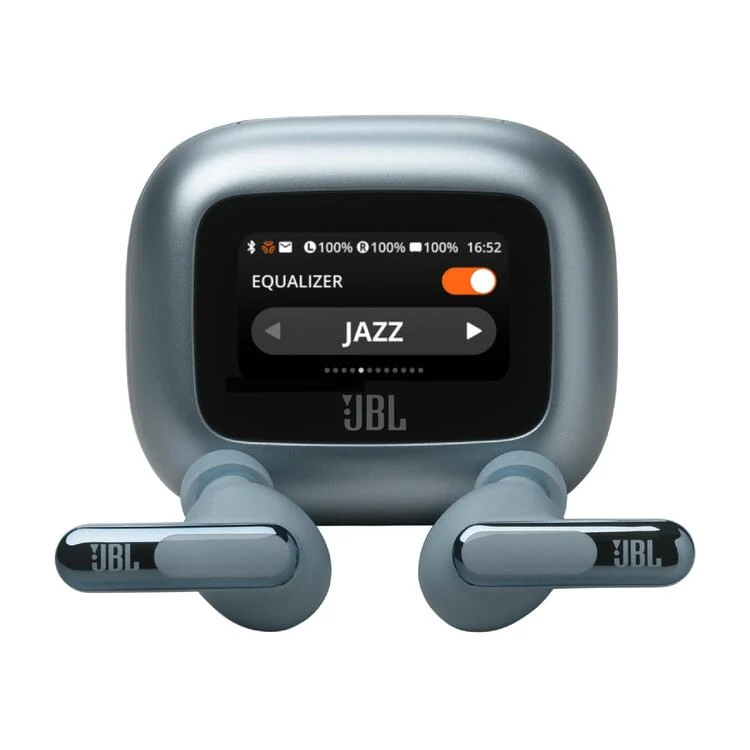 JBL Live Beam 3 | Casque intra-auriculaire - Écran tactile LED 1,45" - Bleu