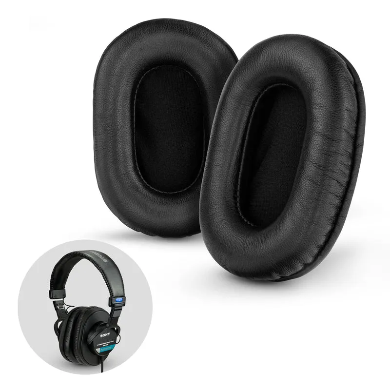 SONY MDR-7506 SHEEPSKIN Pembalut Telinga Premium Penggantian Kulit - Juga Sesuai untuk Fon Kepala V6, CD900ST