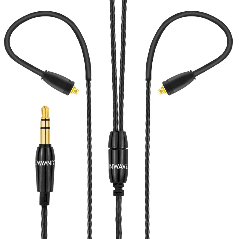 Kabel Fon Telinga dengan Penyambung MMCX (Bicu 3.5mm)