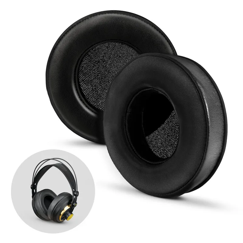 Oreillettes en mousse à mémoire de forme pour casque - rondes - cuir de mouton