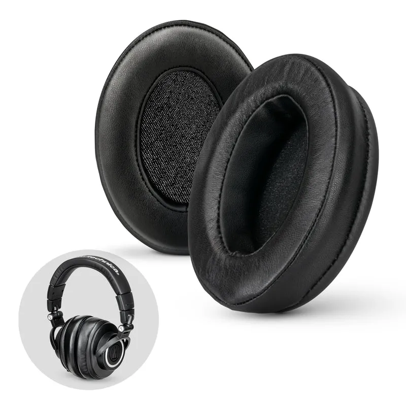 Oreillettes en mousse à mémoire de forme pour casque - Ovales - Cuir de mouton