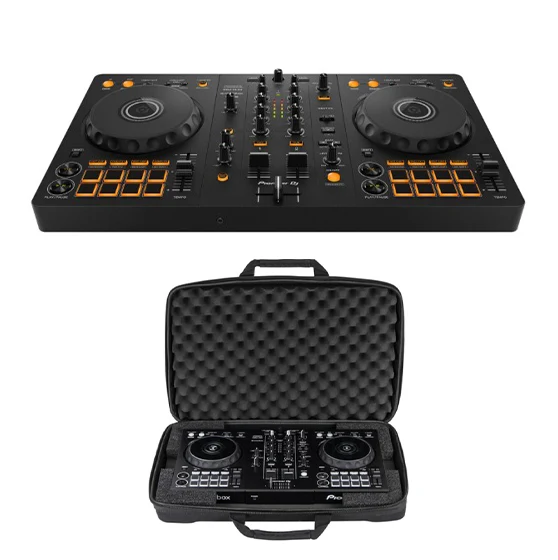 Pioneer DJ DDJ-FLX4 2-Channel DJ Controller + Odyssey BMSLDDJ400 Streemline Series Bag