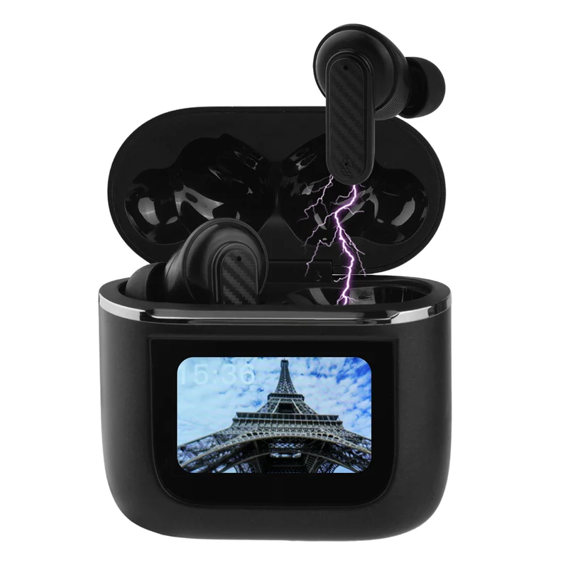 Ecouteurs Bluetooth avec Reduction de Bruit - Noir avec ecran