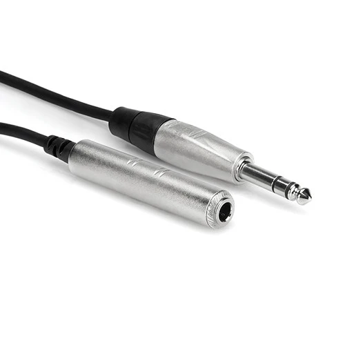 Hosa Technology REAN 1/4" TRS Male to 1/4" TRS Female Pro Headphone Extension Cable (5')