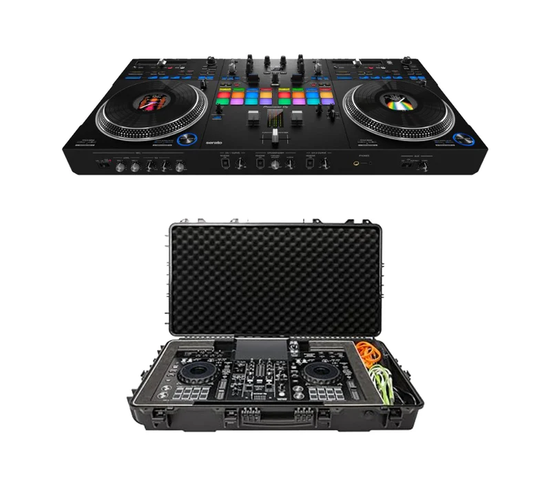 Pioneer DJ DDJ-REV7 2-Channel Serato DJ Pro Controller + Magma FLXGUARD DJ Controller Trolley